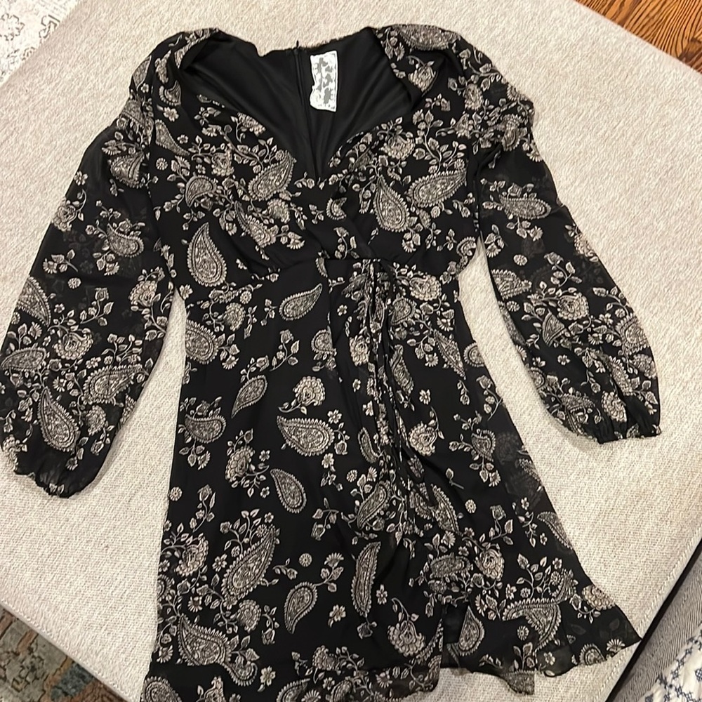 Little black paisley dress